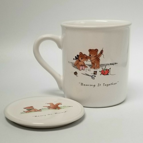 hallmark mug mates beary go round tea cup with lid vintage 1985 - Picture 12 of 12