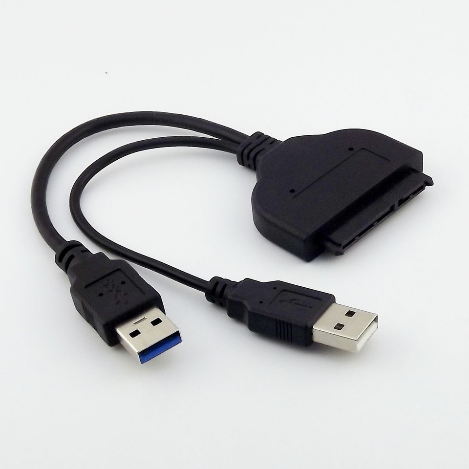 SATA 2.5" 7+15 Pin 22Pin to USB 3.0 + USB 2.0 Hard Disk Drive Data ...