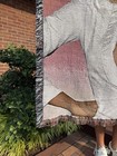 Playboy May 1977 Cover Design Woven Jacquard Throw Blanket Fringe — photo 3