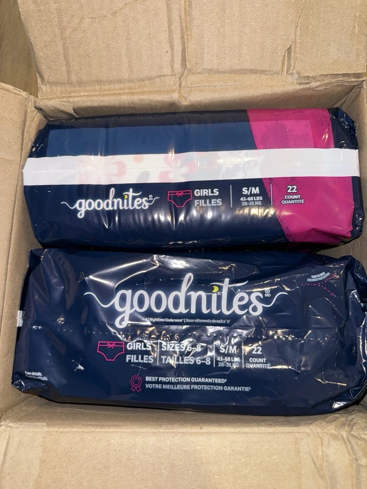 Roupa íntima de enurese noturna para meninas Goodnites, tamanho P/M (43-68 lb) - Imagem 3 de 4