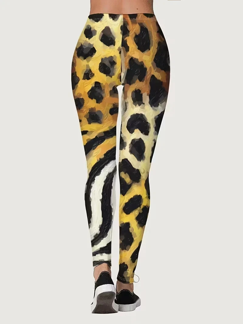 Color Block Animal Print (Leopard & Zebra) Design Leggings