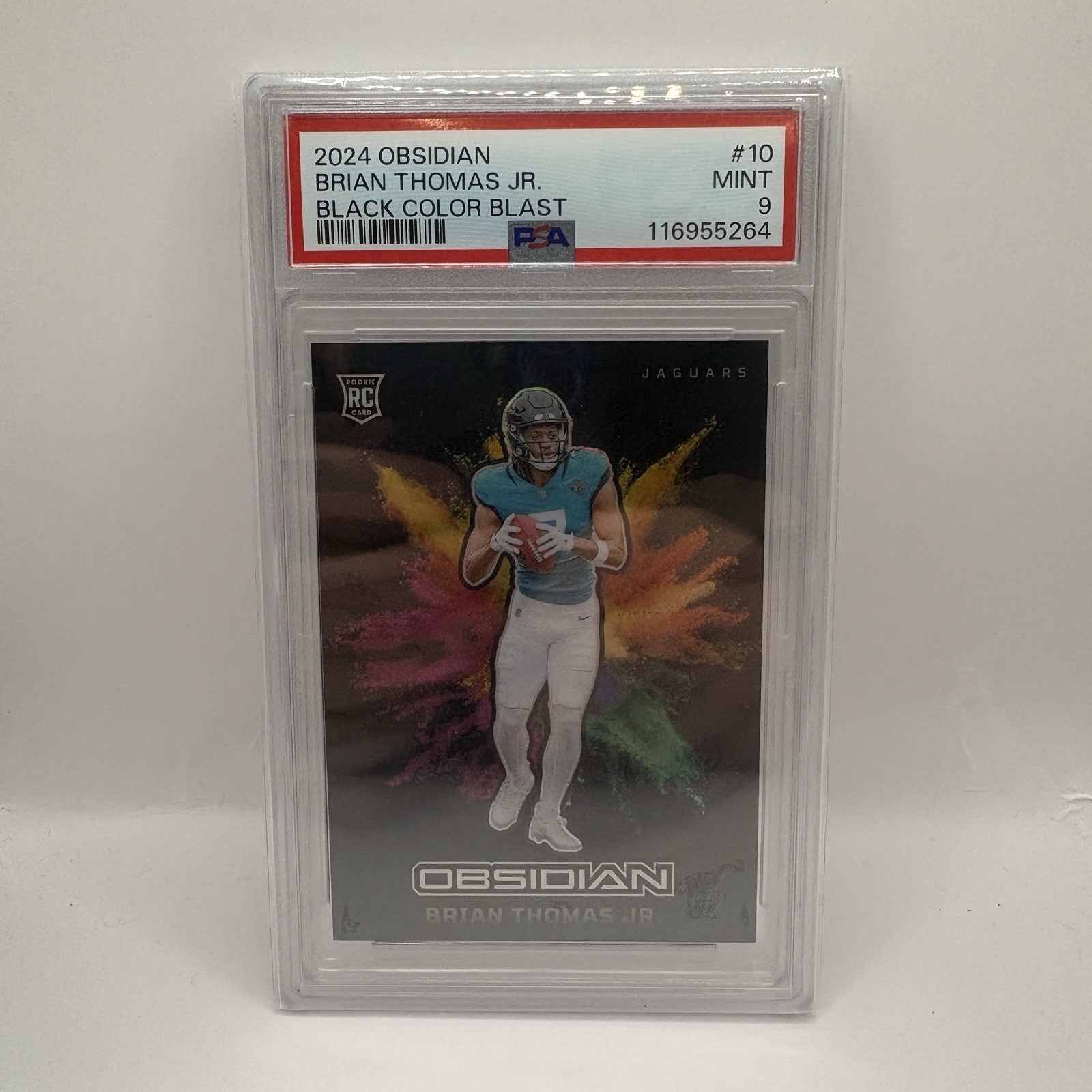 2024 Panini Obsidian - Black Color Blast Brian Thomas Jr. #10 (RC)