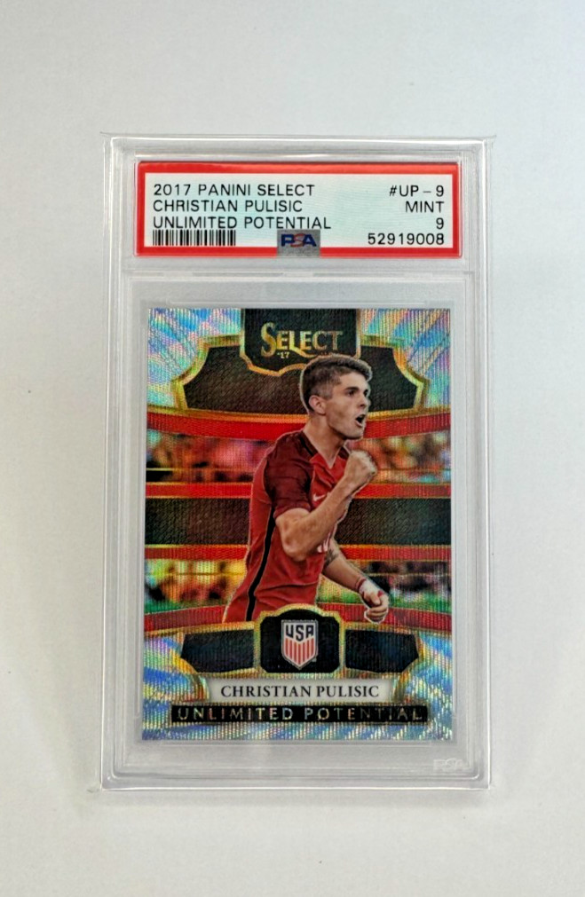 2017 Panini Select Christian Pulisic UNLIMITED POTENTIAL PRIZM #UP-9 PSA 9 MINT