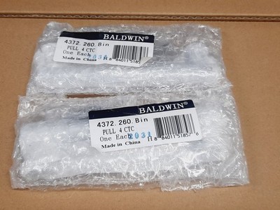 (2) Baldwin 4372.260.BIN Chrome Couture Pulls 4'' CTC X 1.15'' P.