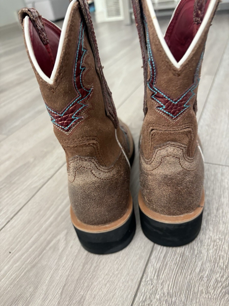 Ariat Showbaby U-Turn Metallic Accents Western Golden Gato Boots Women's 6.5 B View 4