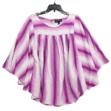 Lane Bryant Top ¾ Kimono Bell Sleeves Blouse Women's 18 20 Striped Fairy Whimsy