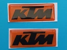 KTM Gel Stickers Decals Domed 3D 60mm X 24mm Pair Fuel tank Fairing panels etc