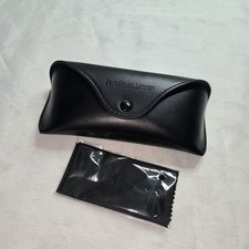 Polo Ralph Lauren Black Leather Authentic Eyeglasses Sunglasses Case Cloth