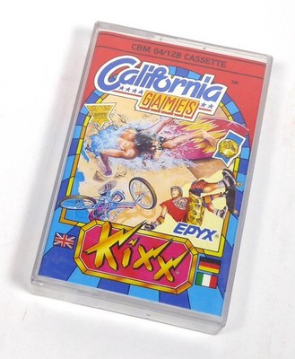 Commodore 64 C64 Spiel -- CALIFORNIA GAMES (Kixx) -- Tape Kassette