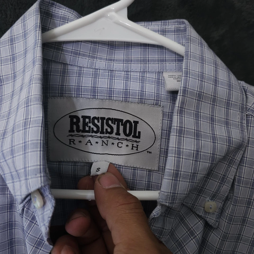 Vaquero Resistol Ranch Cuadrado Abotonable Manga Larga Exterior Cuadros Color Claro Foto 2 de 4