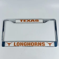 Texas Longhorns Logo Rico Chrome Metal License Frame NCAA Auto Car Plate Truck