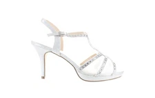 PARADOX Womens Estelle Silver Ankle Strap Heels Size 7 (7664485)