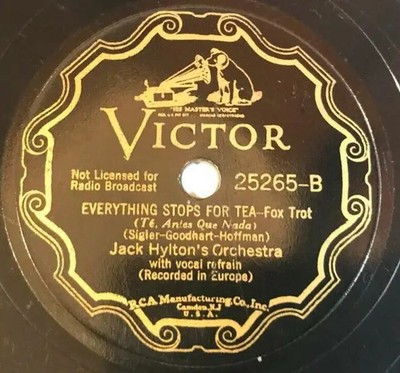 SCHELLACK Jack Hylton And His Orchestra When The Guardsman Started Crooning On