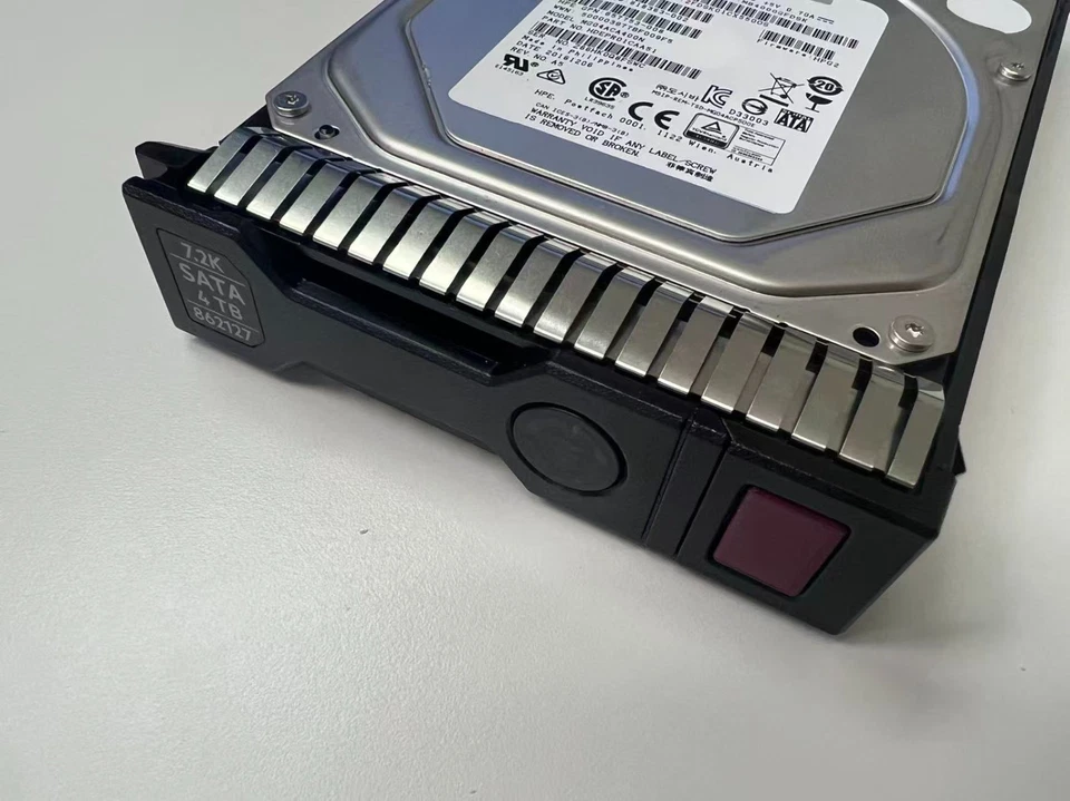 HPE 4TB 7.2K SATA 6Gb/s 3.5" Enterprise Hard Drive w/ Tray - Hot Plug Used - Image 3 of 4