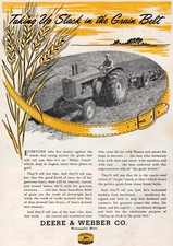 1954 Dealer Print Ad of John Deere & Webber 60 Tractor Grain Belt