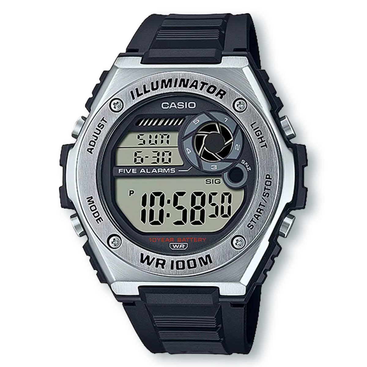CASIO MWD100H-1A Heavy-Duty Stainless Steel Sport Watch