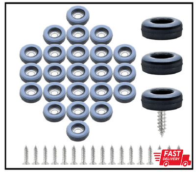 24pcs 3/4'' (19mm) Screw on Furniture Sliders, Teflon Chair Leg 3/4 inch (19mm)