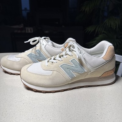 New Balance 574 Sea Salt Ocean Haze ML574RF2 Womens 9.5/Men s 8 Suede Gum Sole