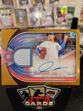 Shota Imanaga 💎AUTOGRAPH💎🔥RELIC🔥💥GOLD💥⭐️/50⭐️ 2025 Bowman Chrome (AU, MEM)