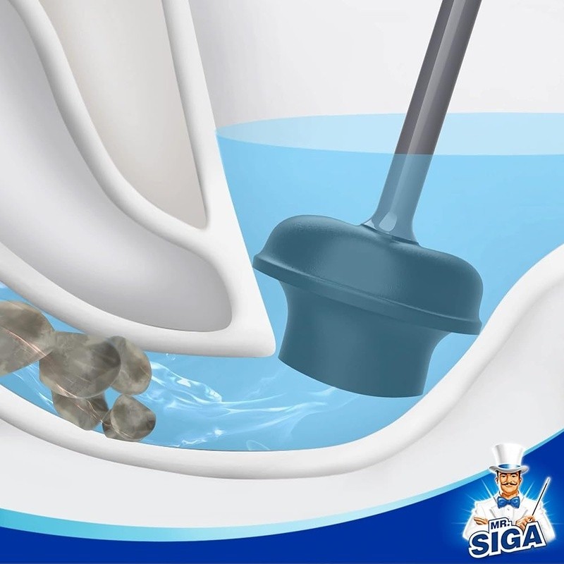 Heavy Duty Toilet Plunger Set Ergonomic Handle Ventilated Holder Bathroom Tool