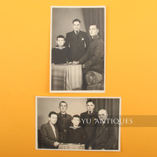 Lot Of 2 Original Vintage German WW2 Wehrmacht Soldier With Family Photos