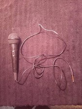 Wired Dynamic Microphone w/ On-Off Switch 1/4 Plug Mic Works, Cable Damaged