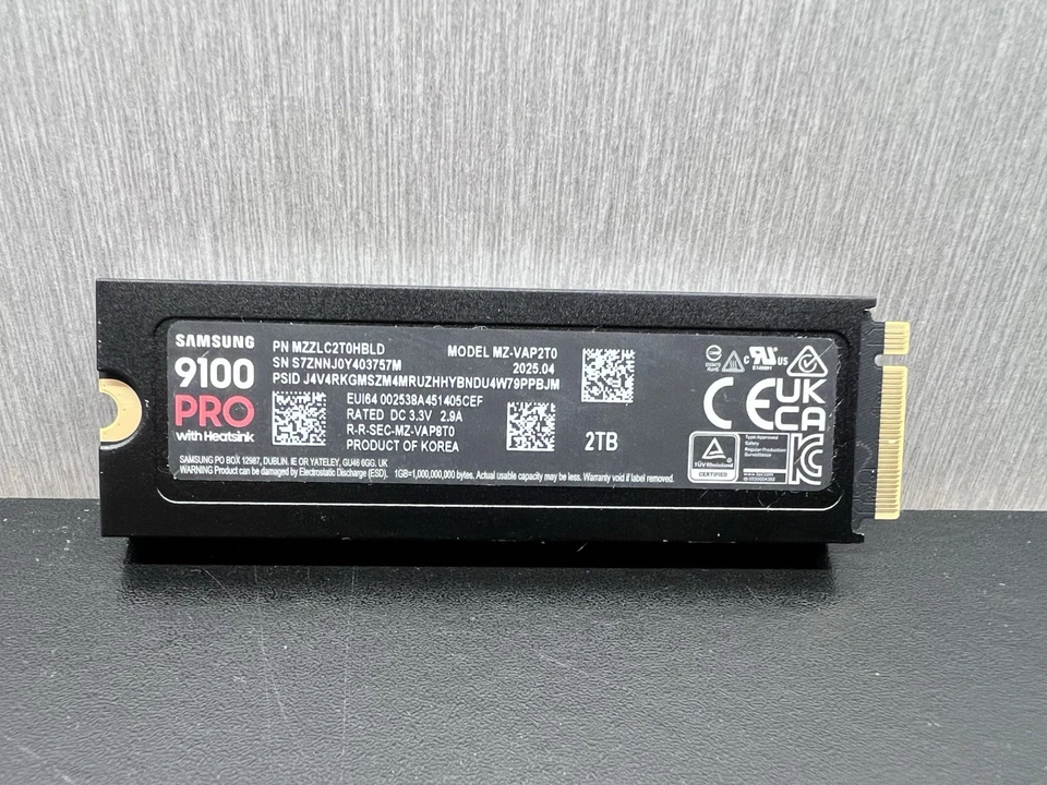 SAMSUNG SSD 9100 PRO with Heatsink 2TB, PCIe 5.0x4 M.2 2280 - Image 2 of 2