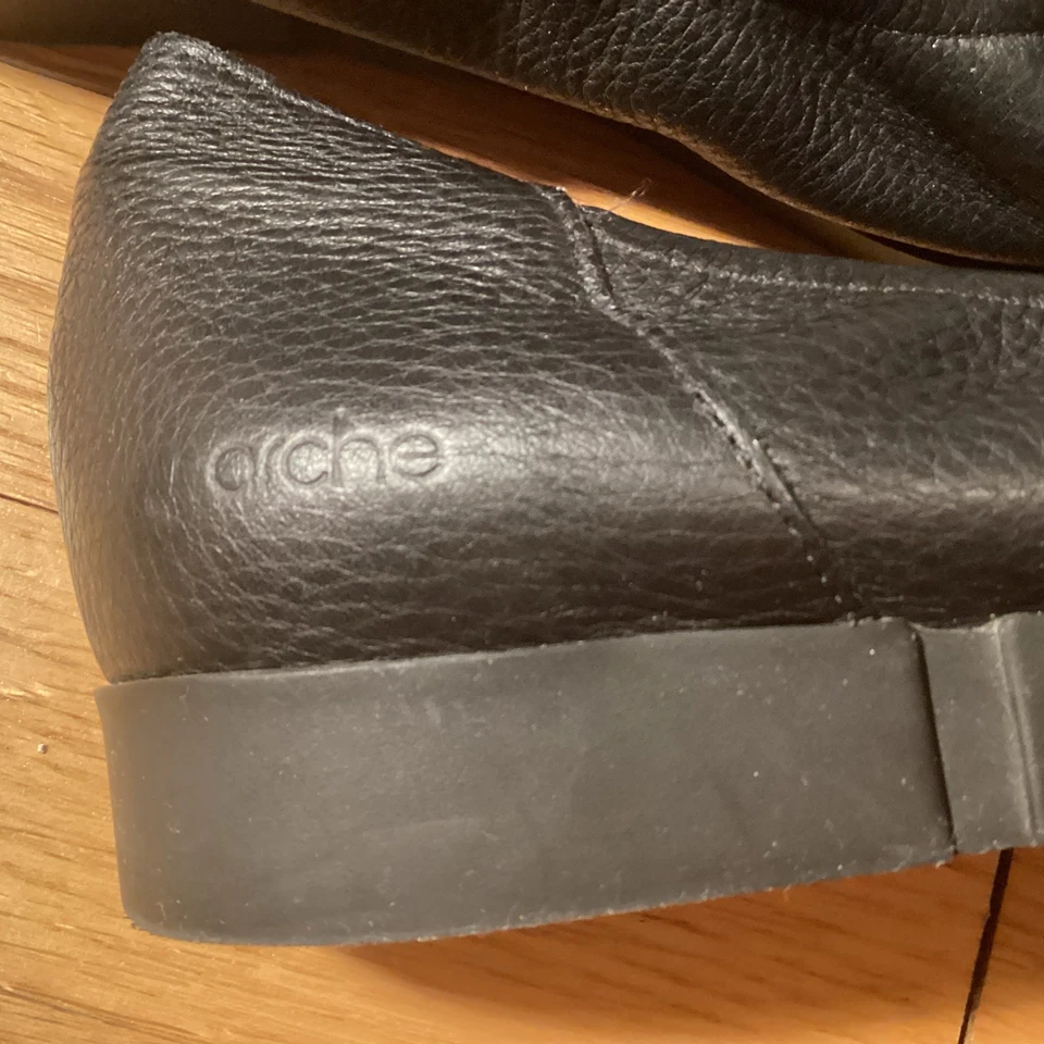 ARCHE ALBAME Flats Black Leather Slip On Women’s Shoes Size 39 US/7’5 - Image 4 of 4