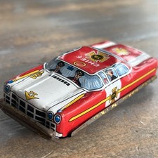 Vintage Collectors 1960s Tin - Fire Chief   - Toy Car Great Display Piece