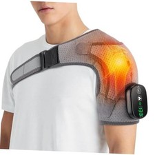 Cordless Shoulder Heating Pad with Massage for Rotator Cuff Pain Relief