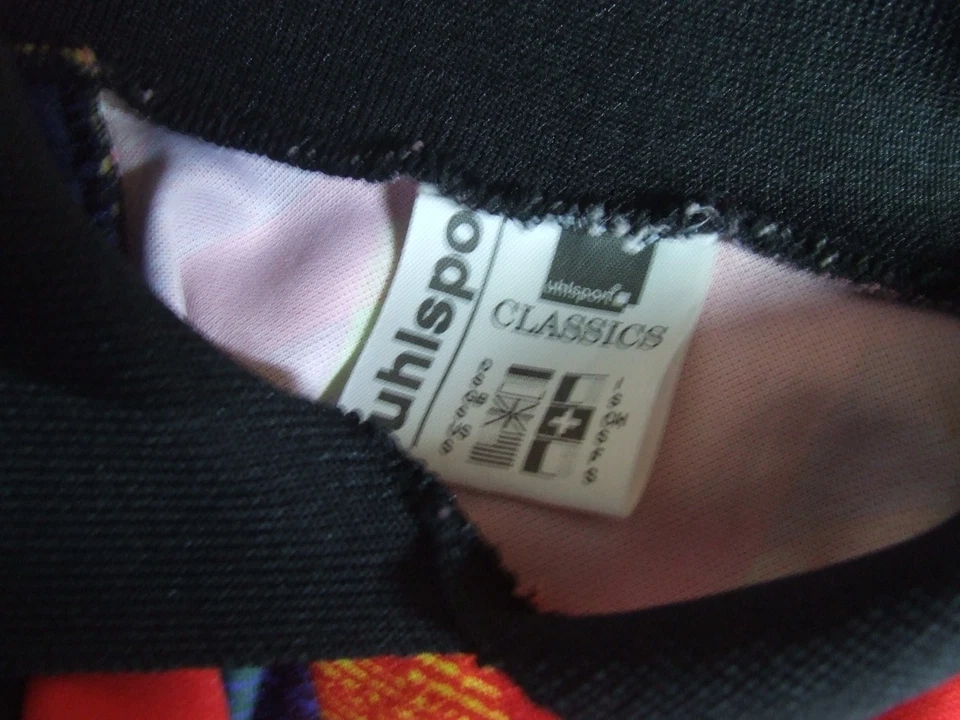 UHLSPORT MAGLIA SHIRT CALCIO PORTIERE NOLEL VINTAGE MADE IN ENGLAND (530) tg. S - Immagine 3 di 3