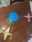 Schylling Aerodrome Airport Control Tower Vintage Wind Up Tin Toy With Airplanes