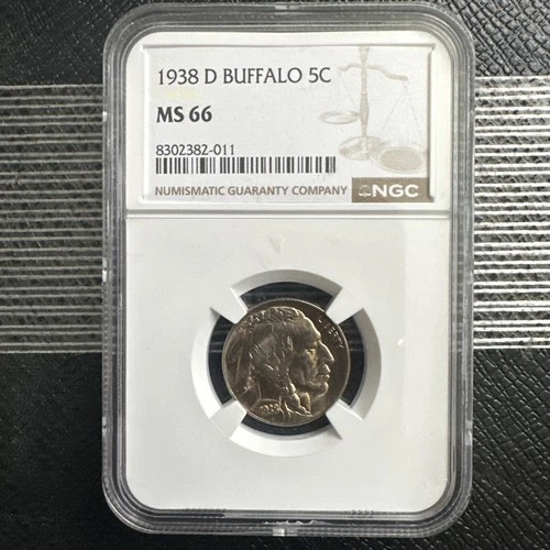 1938-D Buffalo Nickel PCGS MS-66 - TONED STUNNER! - SUNSET ORANGE & PEACH