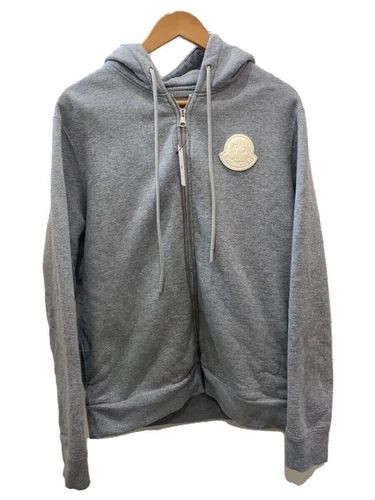 MONCLER Felpa con cappuccio e zip XL cotone grigio J20918G00084 809KX usata