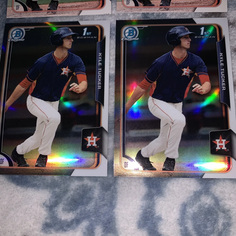 2015 Bowman Draft Kyle Tucker #75 Lot Paper Chrome Refractors Silver /499 - Image 3 of 4