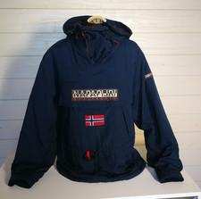 Napapijri Skidoo Blau Pullover Outdoor Anorak Kapuzenjacke Herren Small Winter