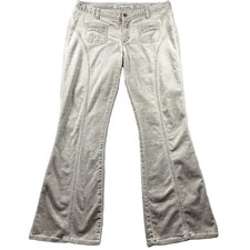 Express Women Vintage Corduroy Pants Y2K 90 Low Front Seam Bareback Size 14 G346