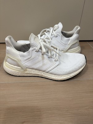 Adidas Womens Ultraboost 20 EG0713 White Running Shoes Sneakers Size 10