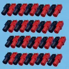 40Pcs Right Angle Gold-Plated Safety Banana Female Jack PCB Socket Connector 4mm