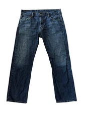 Levis Strauss 569 Jeans Blue Distressed Bootcut Men’s Size 35x31 Good Condition