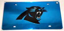 Carolina Panthers NFL Blue Background Laser Tag License Plate