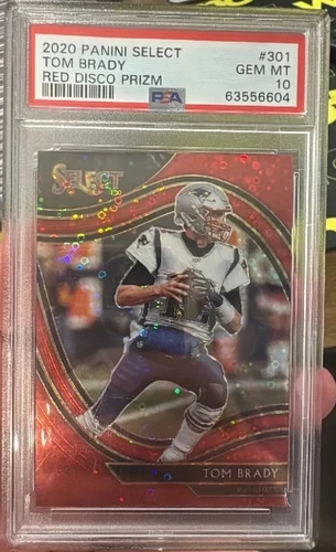 2020 Panini Select Tom Brady Red Disco Prizm/ 49     * PSA 10*
