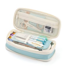 Large Capacity School Pencil Stationery Zipper Pocket Office Storage E4Q5