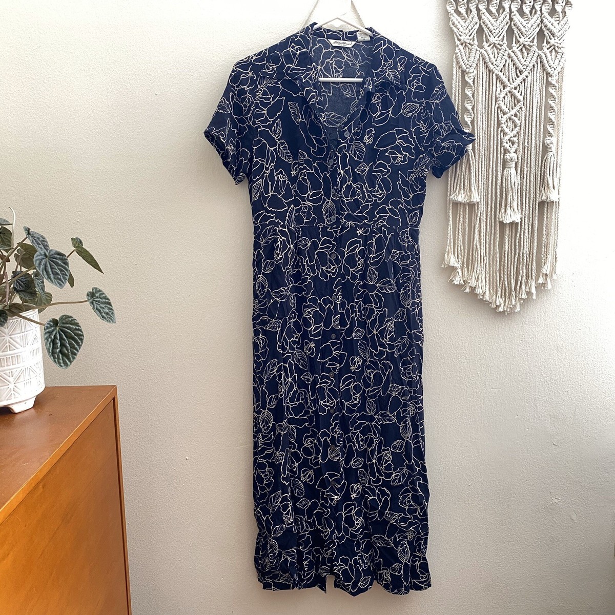 eddie bauer midi dress Eddie Bauer Women's Camp Collar Short-Sleeve Midi Dress