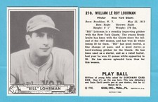 1940 Playball Reprint # 210 Bill Lohrman-- New York Giants Box 129