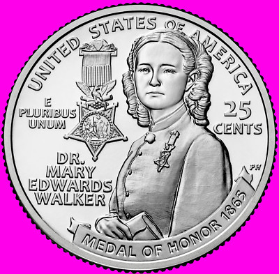 2024 P D S DR MARY EDWARDS WALKER US WOMEN 3 QUARTERS FROM MINT WEAPPED ROLLS