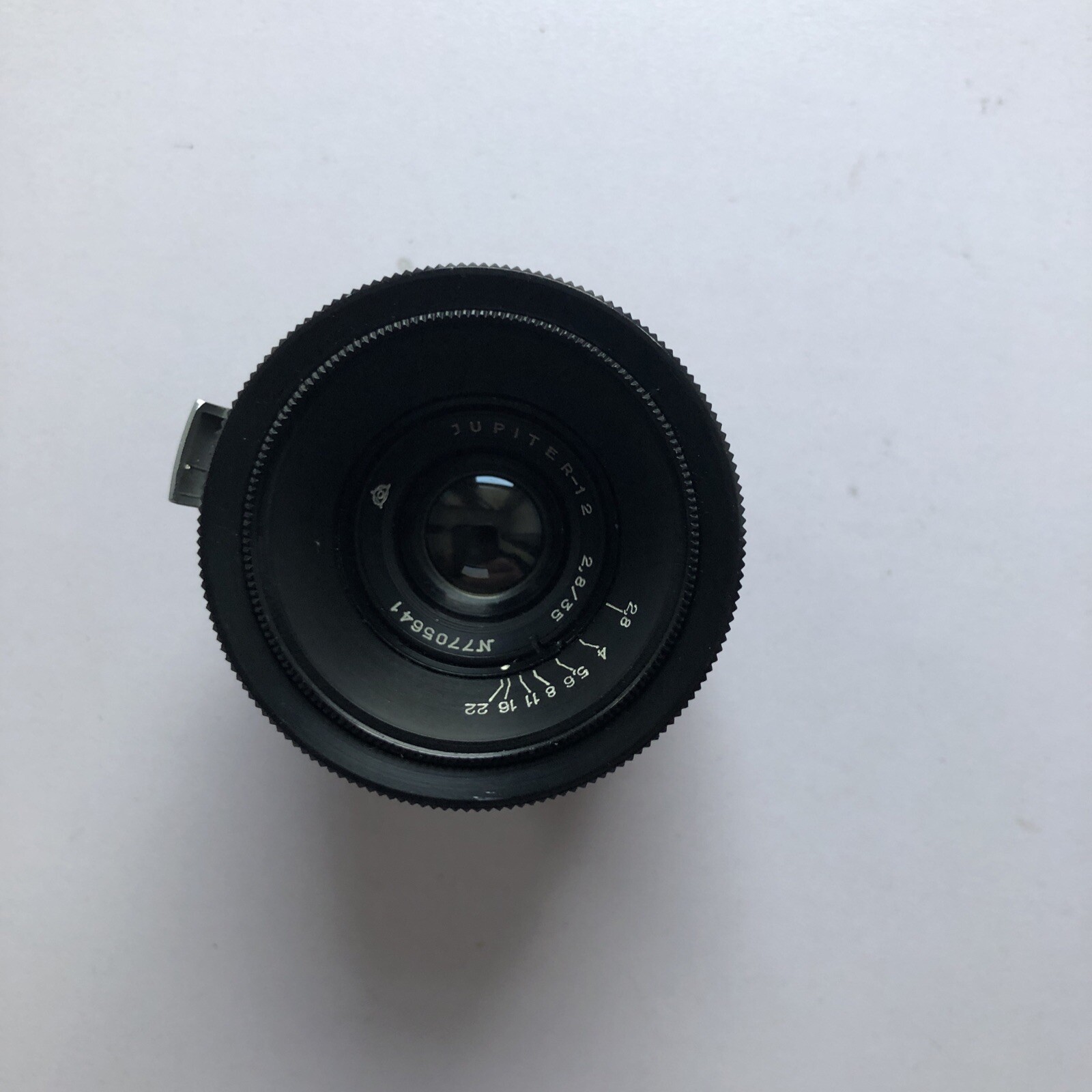 Jupiter 12 35 mm F 2.8 lens Contax / Kiev rangefinder fit with caps and