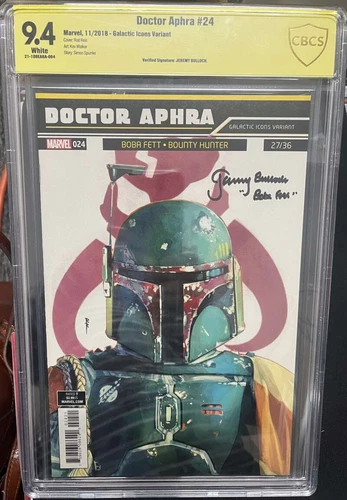Doctor Aphra #24 SS CBCS 9.4 Auto Jeremy Bulloch Galactic Icons Variant Free CGC