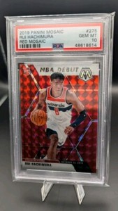 2019 Panini Mosaic Red Prizm Rui Hachimura #275 RC Rookie PSA 10 Gem Mint