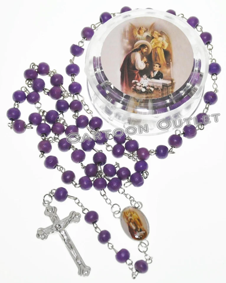 12 Communion Rosary Boy First Communion Recuerdos De Comunion Rosario Favors - Image 3 of 4
